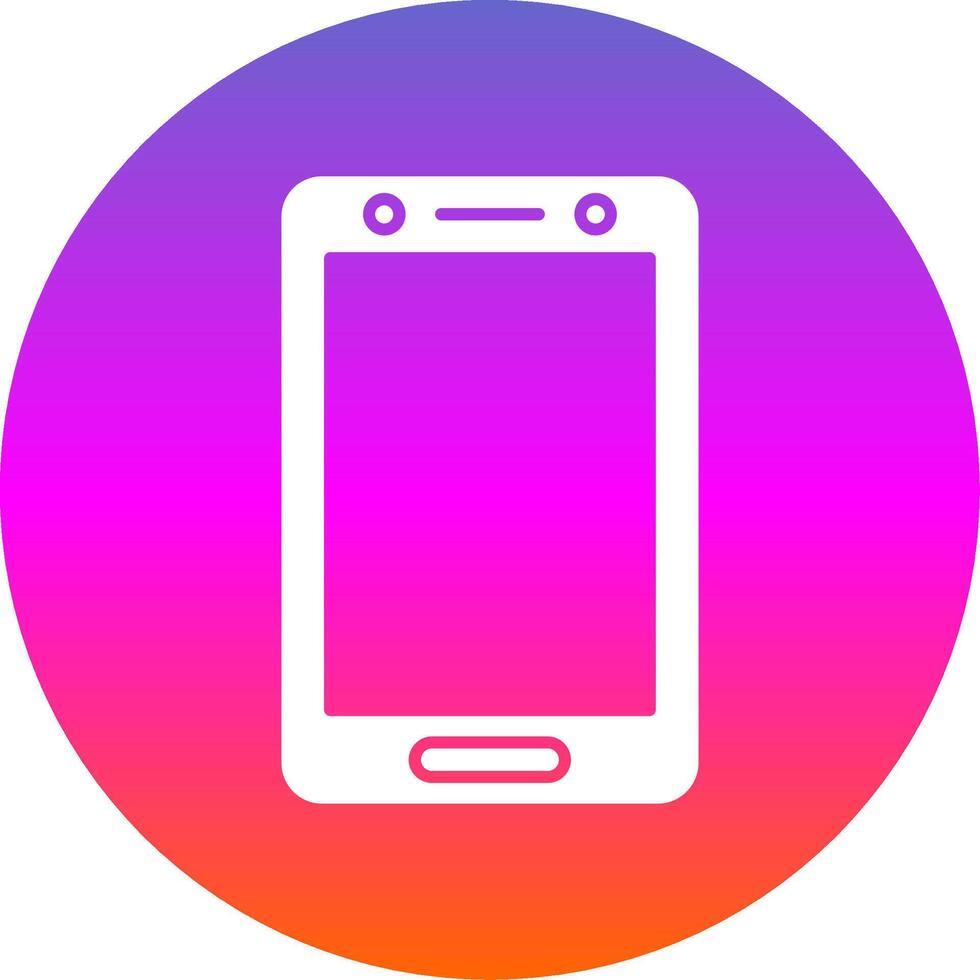 smartphone glifo pendenza cerchio icona vettore