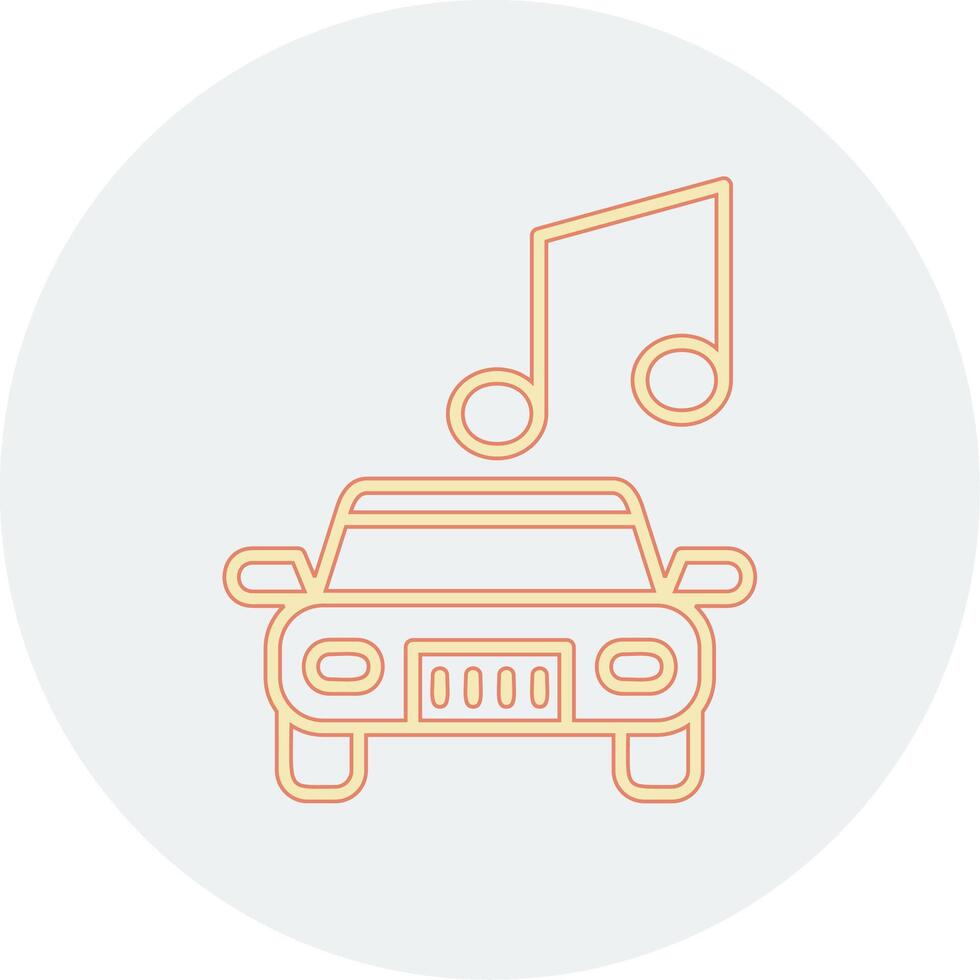 auto musica vettore icona