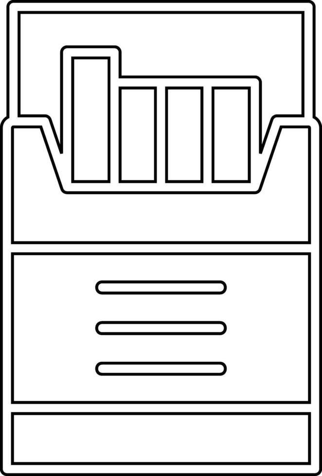 sigaretta scatola vettore icona