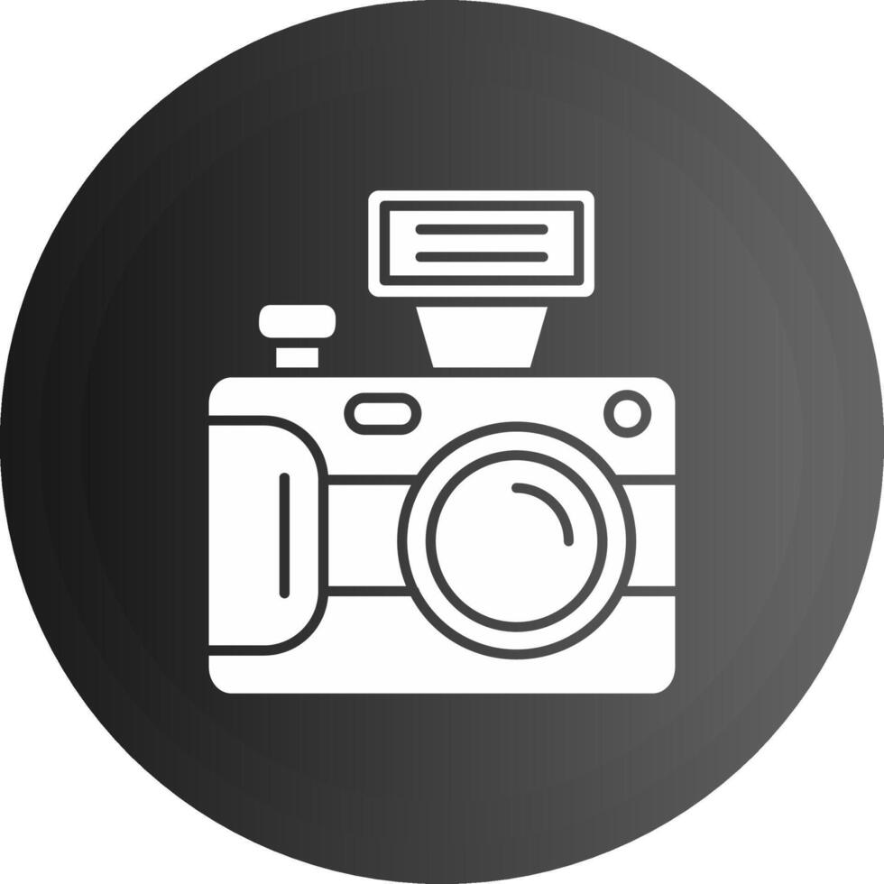telecamera solido nero icona vettore
