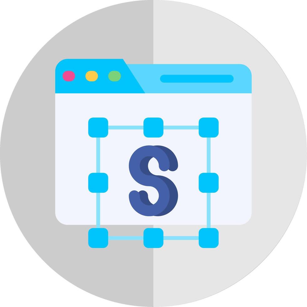 testo editore piatto scala icona vettore