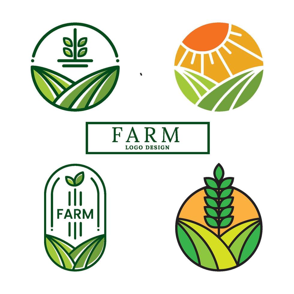 azienda agricola logo icona vettore modello. azienda agricola logo confezionato in parecchi semplice loghi.