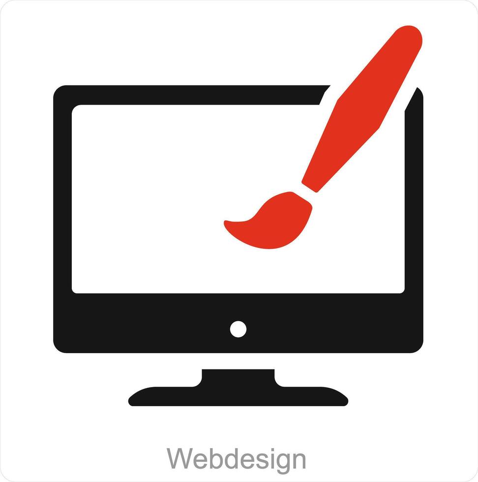 web design e ragnatela icona concetto vettore