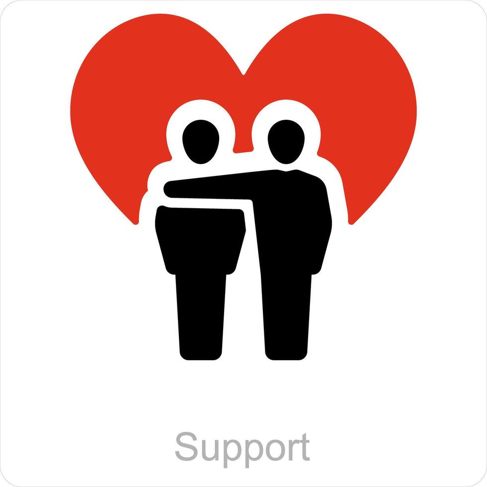 supporto e donazione icona concetto vettore