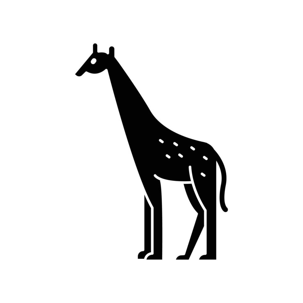 giraffa icona. solido icona vettore