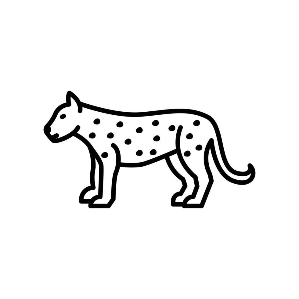 leopardo icona. schema icona vettore