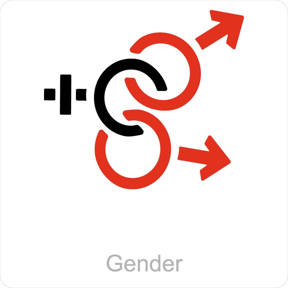 Genere e simbolo icona concetto vettore