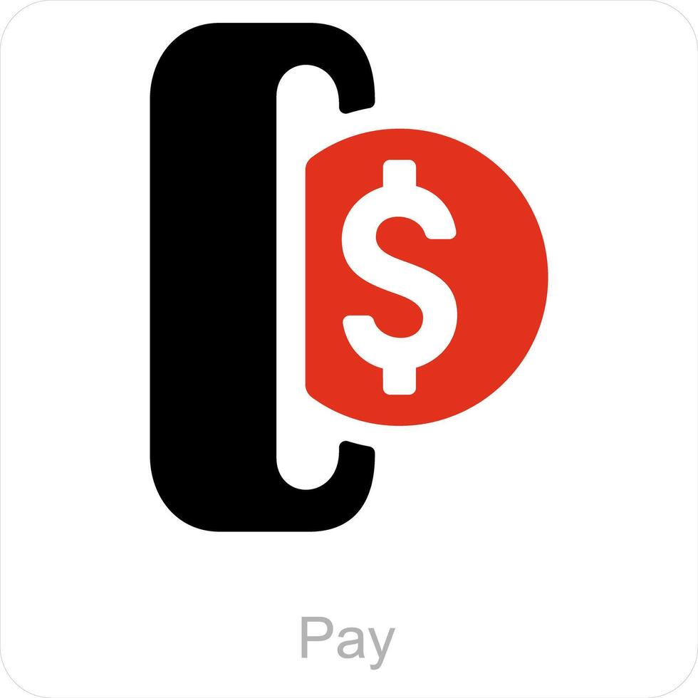 pagare e i soldi icona concetto vettore