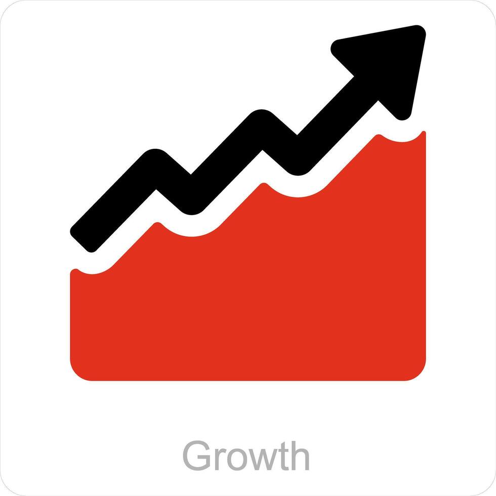 crescita e diagramma icona concetto vettore