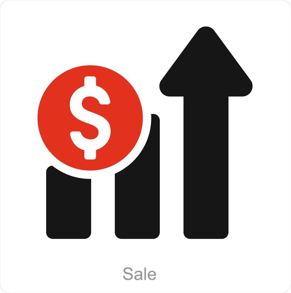 vendita e crescita icona concetto vettore