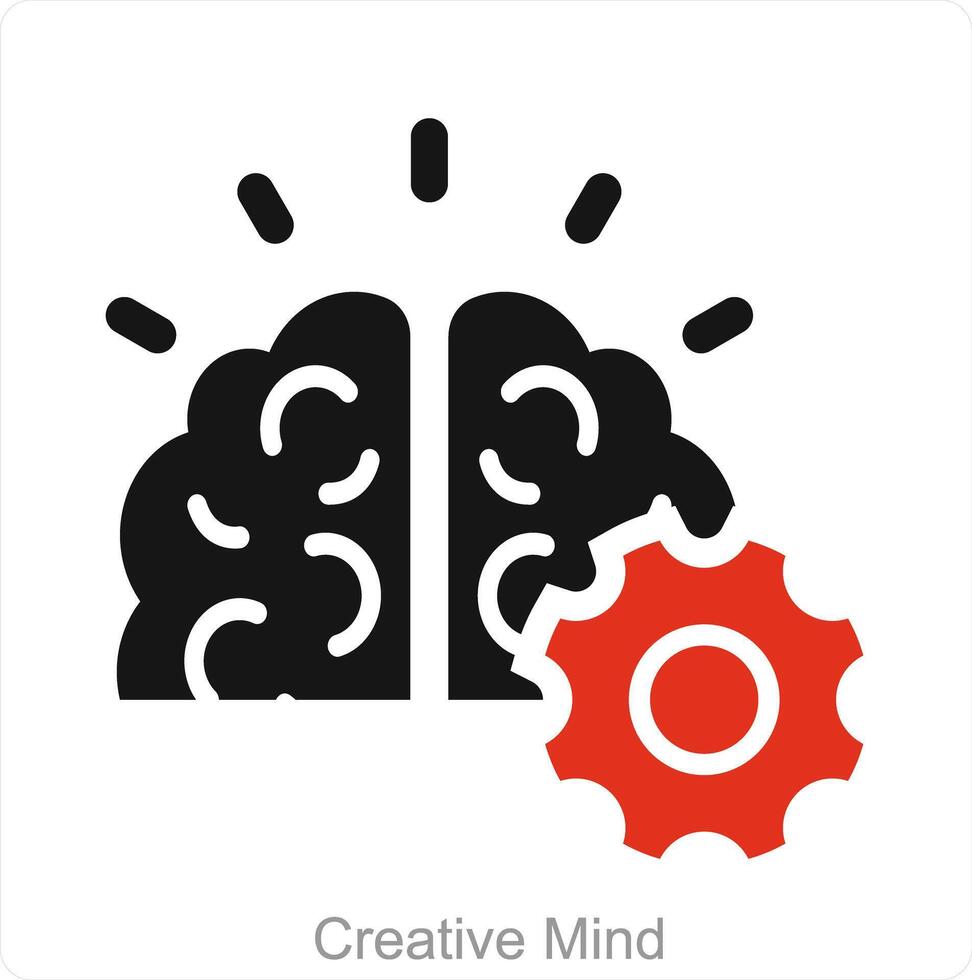 creativo mente e idea icona concetto vettore
