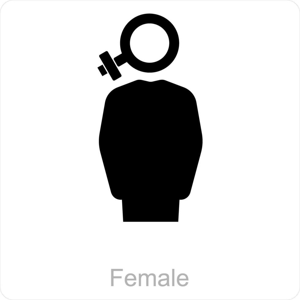 femmina e Genere icona concetto vettore