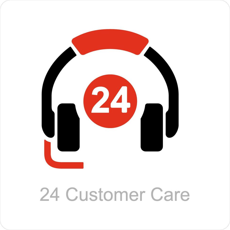 24 cliente cura icona concetto vettore