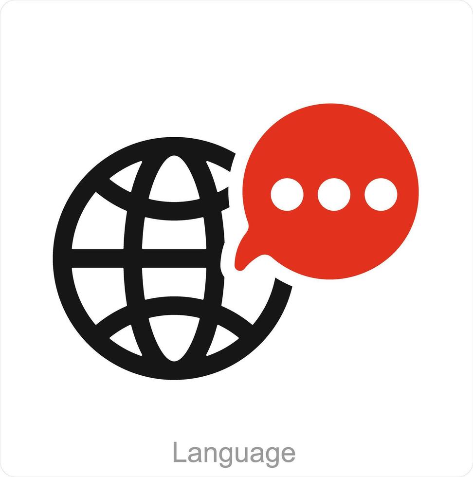 linguaggio abilità e chat icona concetto vettore