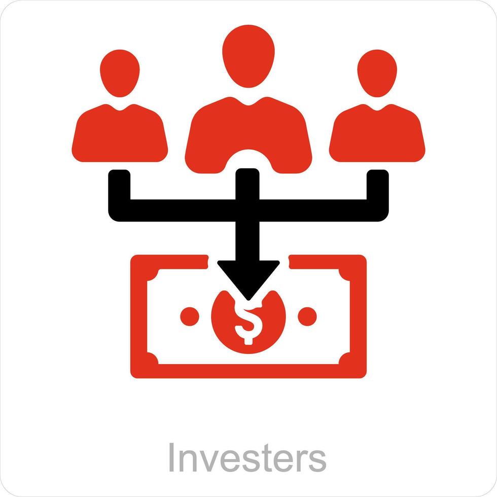 investitori e lavoro di squadra icona concetto vettore