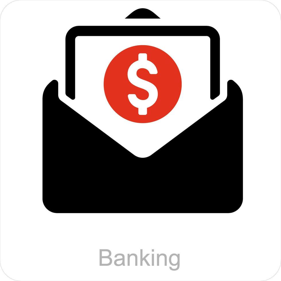 bancario e incremento icona concetto vettore