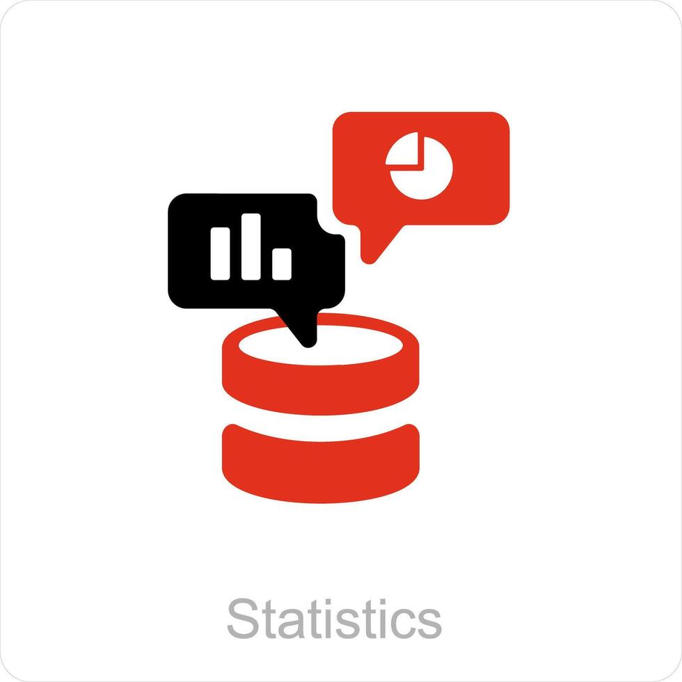 statistica e grande dati icona concetto vettore