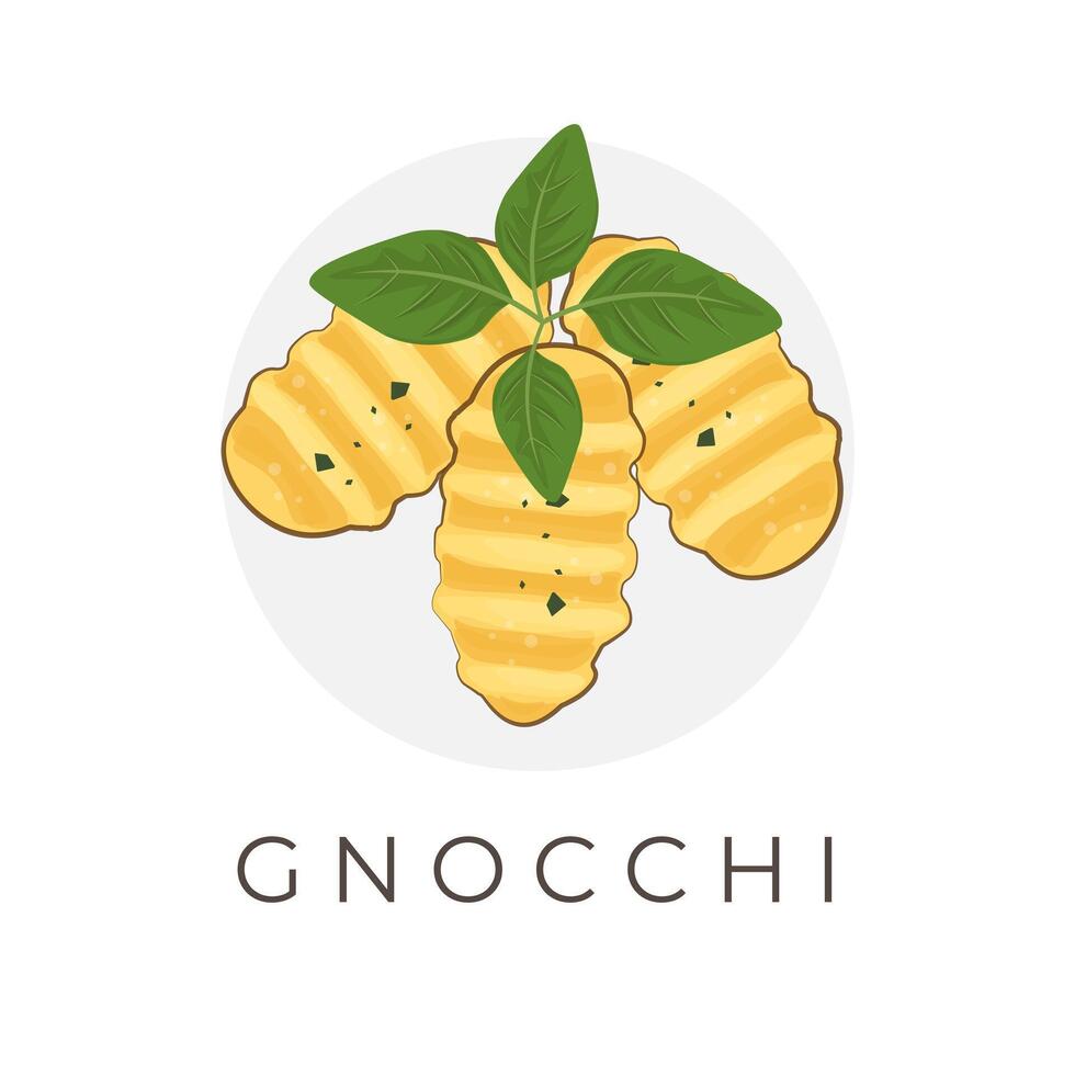 semplice vettore logo di italiano Gnocchi