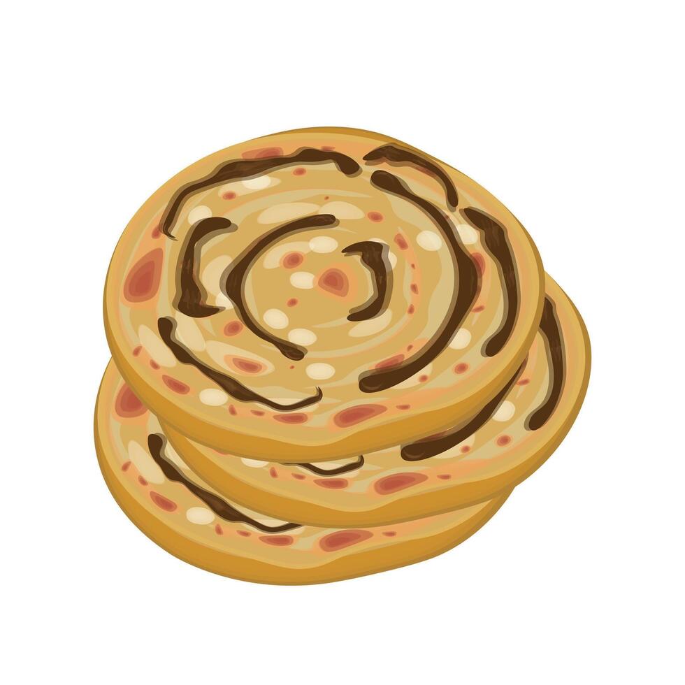 cioccolato maryam pane o roti maryam vettore illustrazione logo