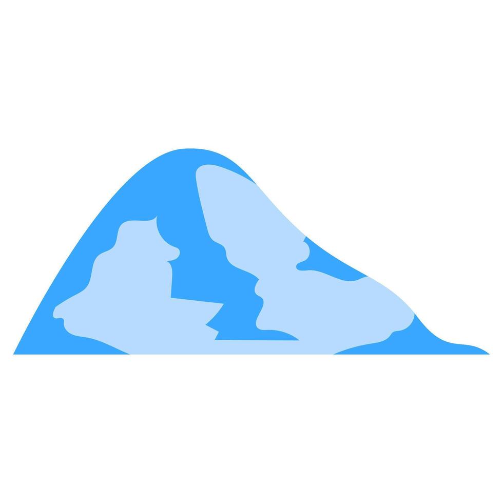 unico blu montagna, digitale arte illustrazione vettore