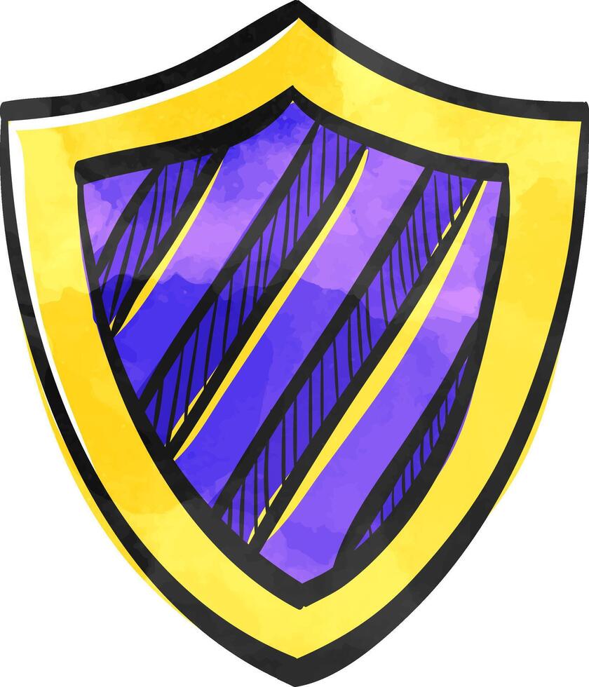 banda scudo icona nel colore disegno. protezione, sicurezza, guardia, computer antivirus vettore
