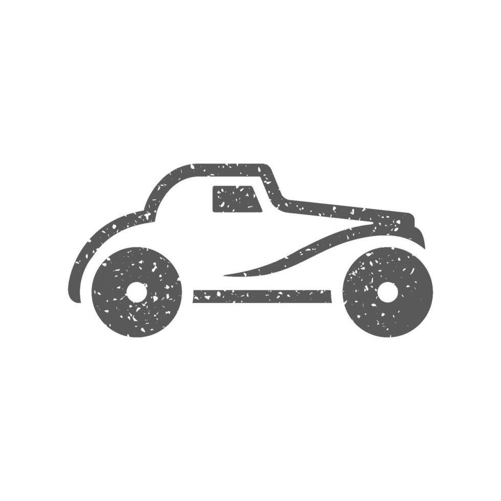 Vintage ▾ auto icona nel grunge struttura vettore illustrazione