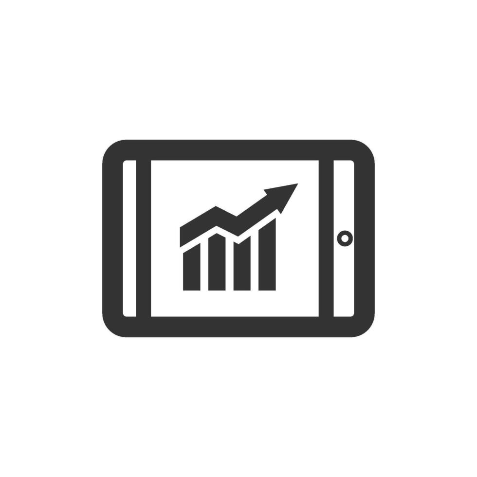 freccia grafico icona nel di spessore schema stile. nero e bianca monocromatico vettore illustrazione.
