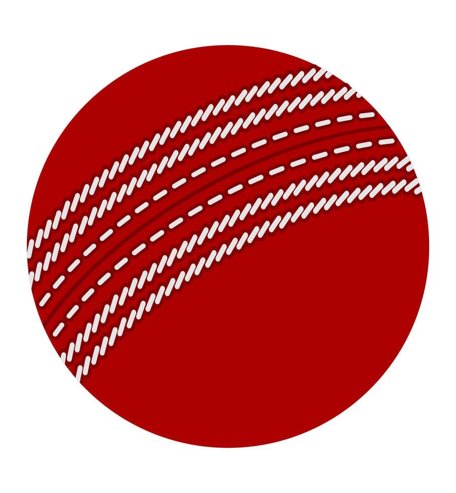 palla da cricket per un gioco di sport stock illustrazione vettoriale isolato su sfondo bianco