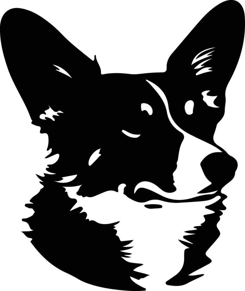 corgi silhouette ritratto vettore