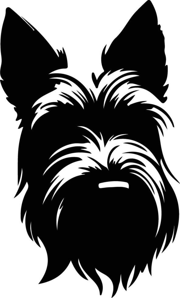 Scozzese terrier silhouette ritratto vettore