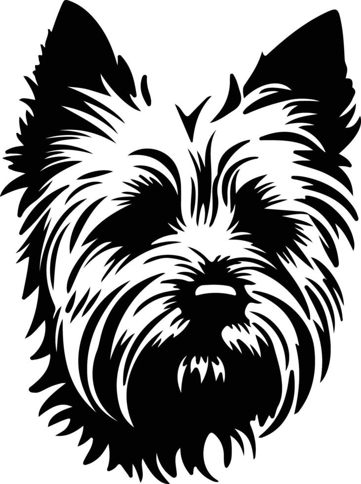 norwich terrier silhouette ritratto vettore