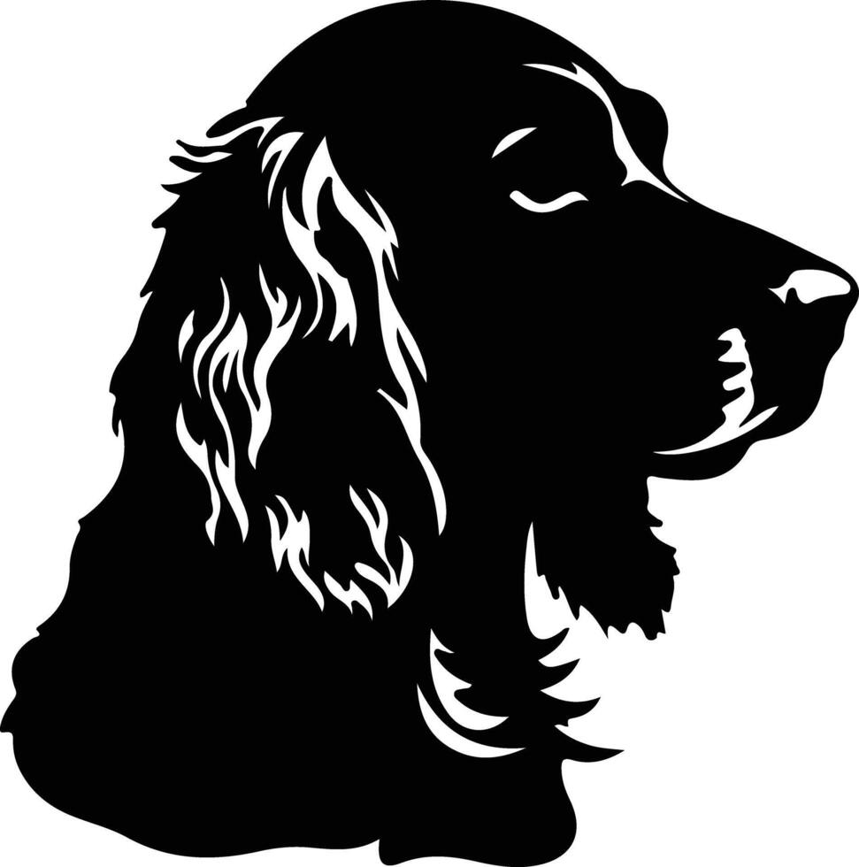 americano acqua spaniel nero silhouette vettore