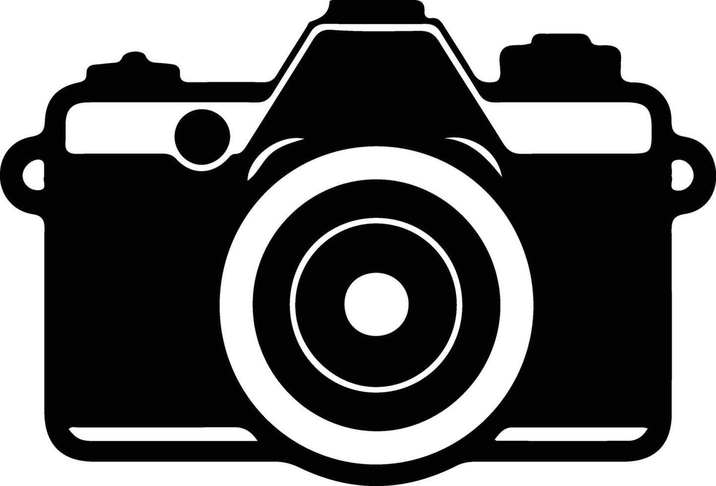 telecamera icona nero silhouette vettore