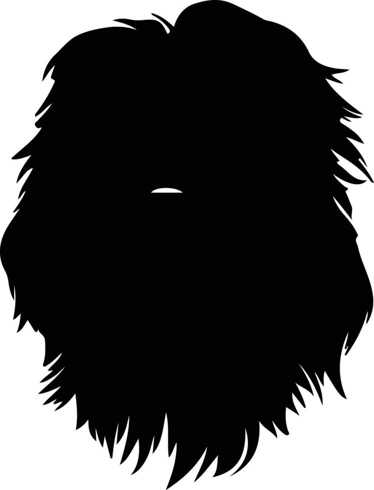 briard nero silhouette vettore