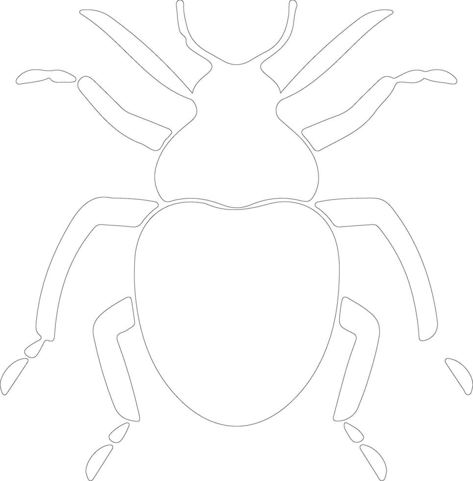scarabeo oscuro schema silhouette vettore