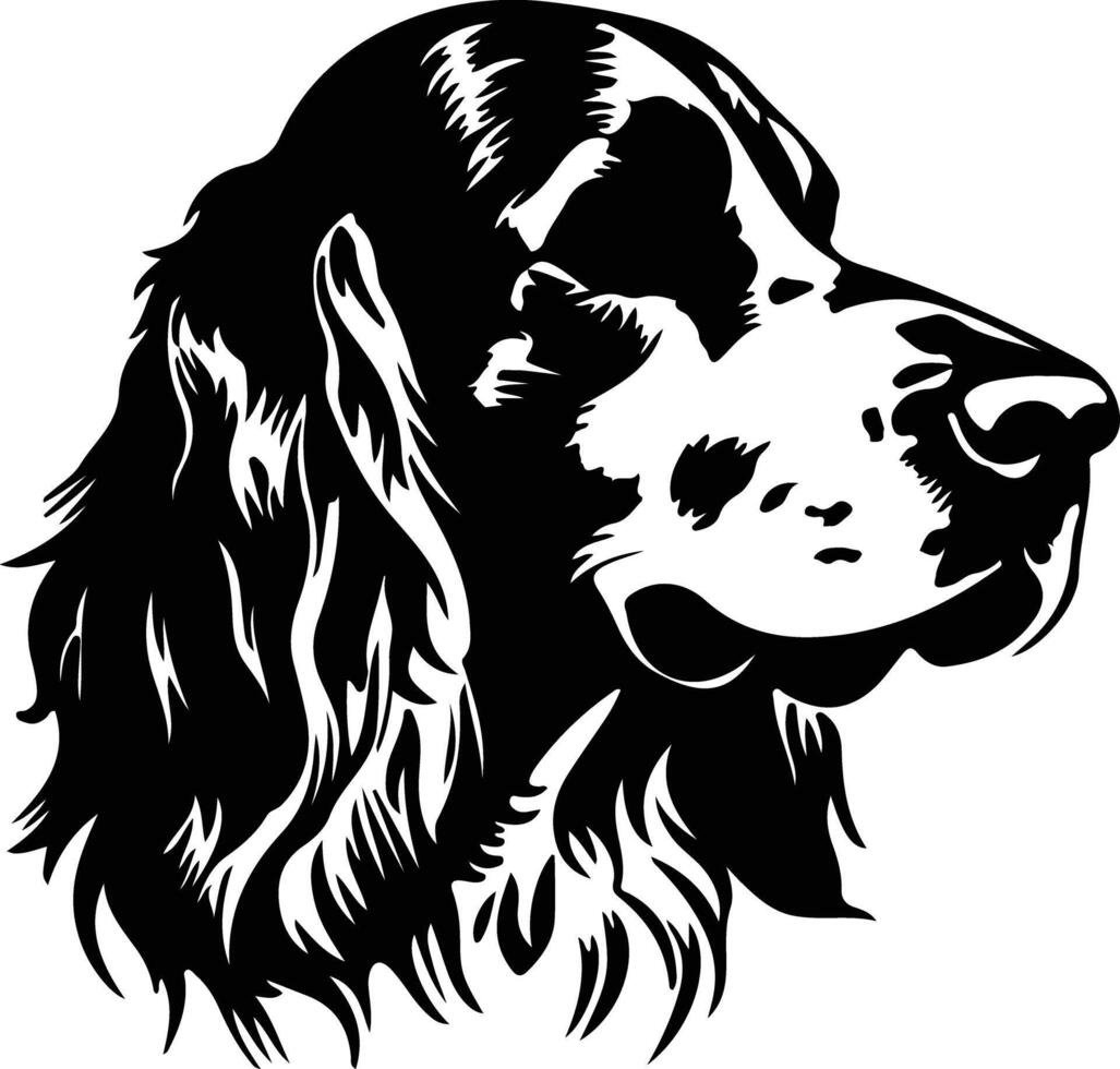 inglese setter silhouette ritratto vettore