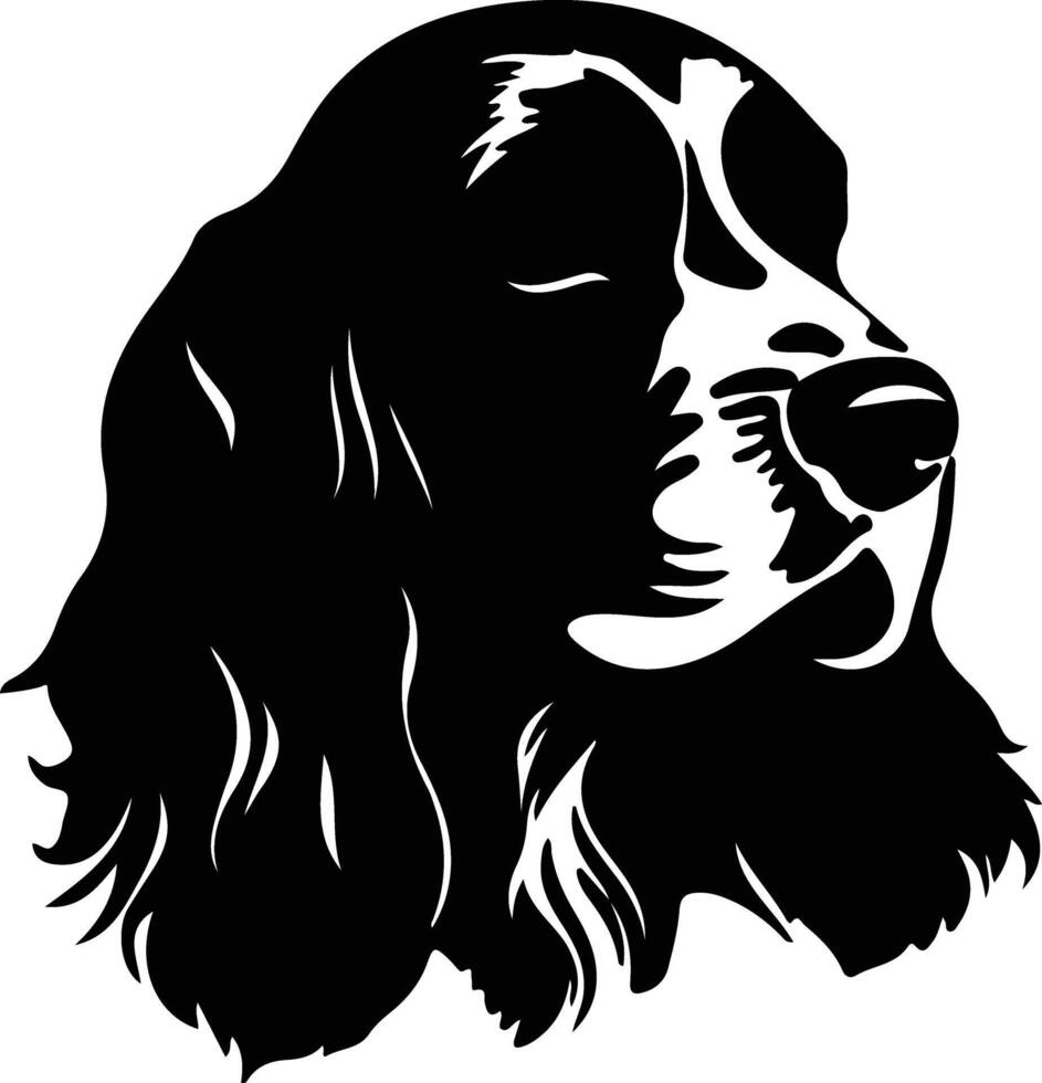 cocker spaniel silhouette ritratto vettore