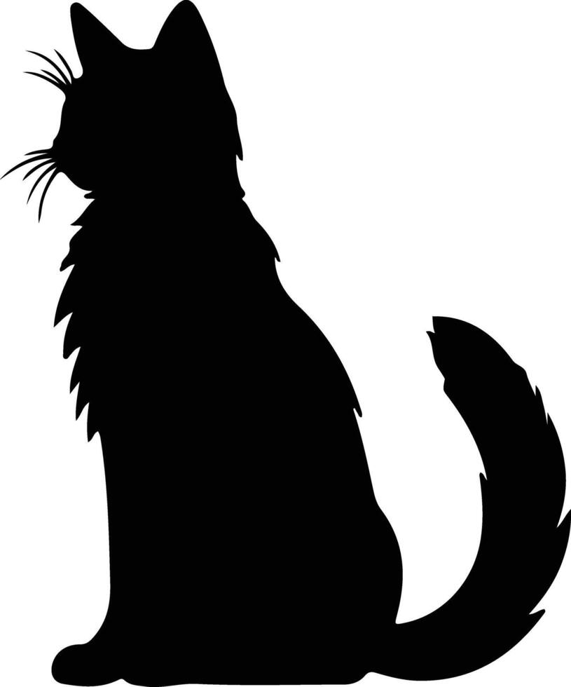 somalo gatto nero silhouette vettore