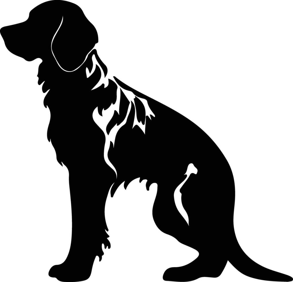 piccolo Münsterlander pointer nero silhouette vettore