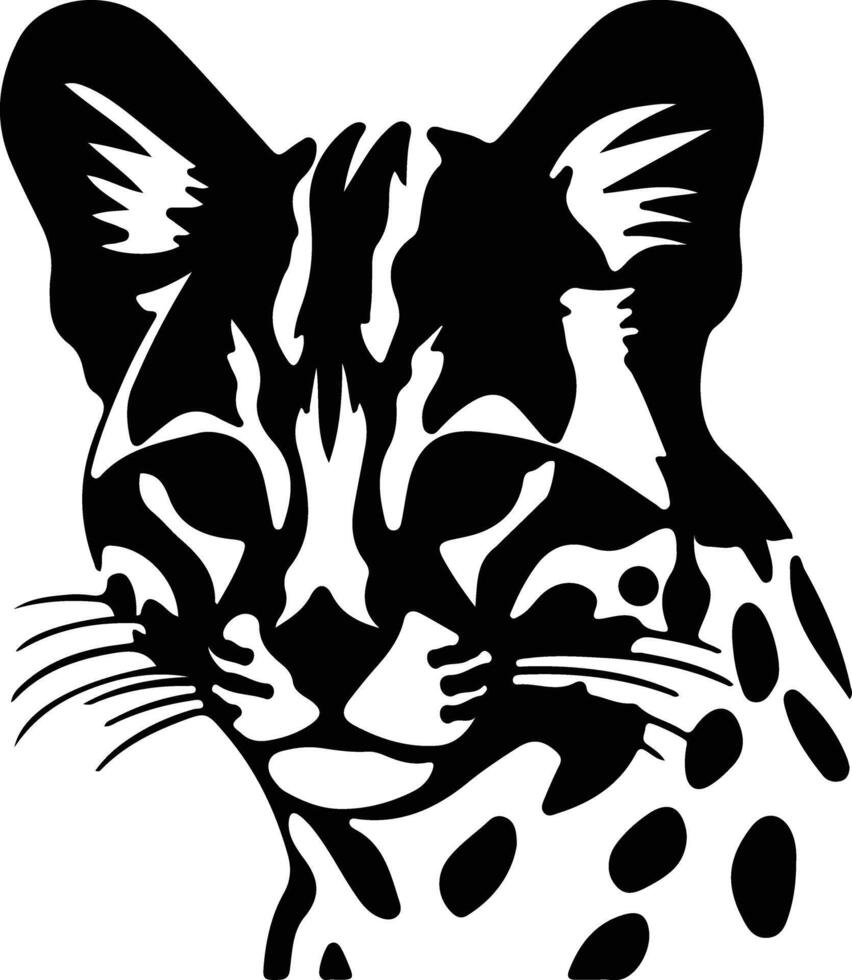 margay silhouette ritratto vettore