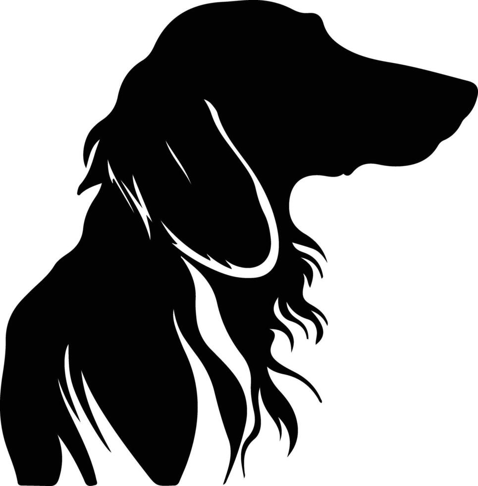 saluki silhouette ritratto vettore