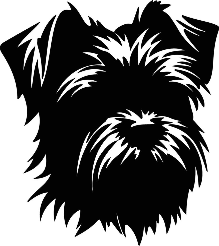 affenpinscher nero silhouette vettore