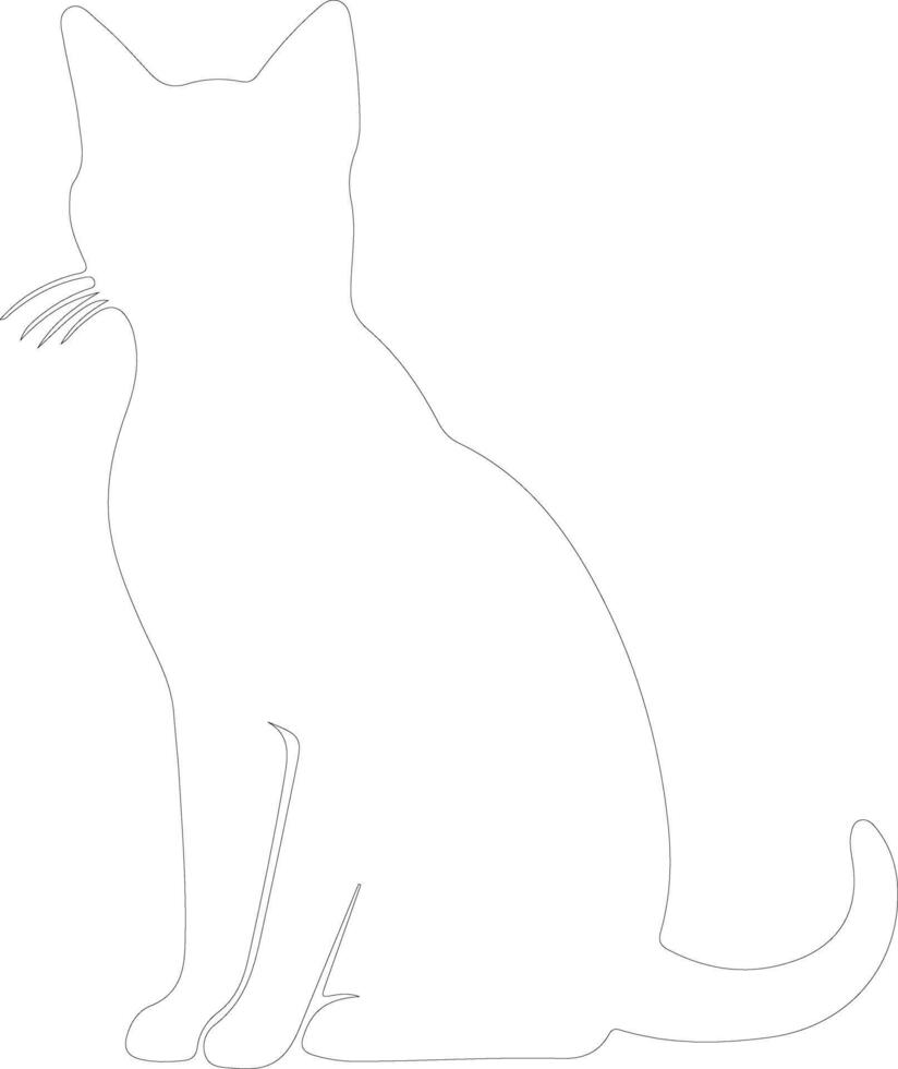 tonkinese gatto schema silhouette vettore