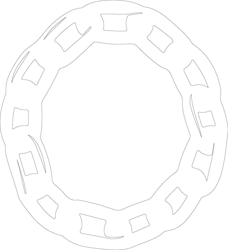 catena icona schema silhouette vettore