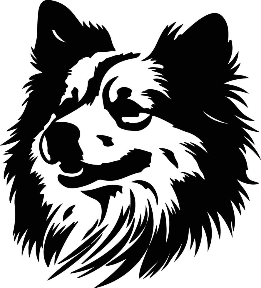 americano eschimese cane silhouette ritratto vettore