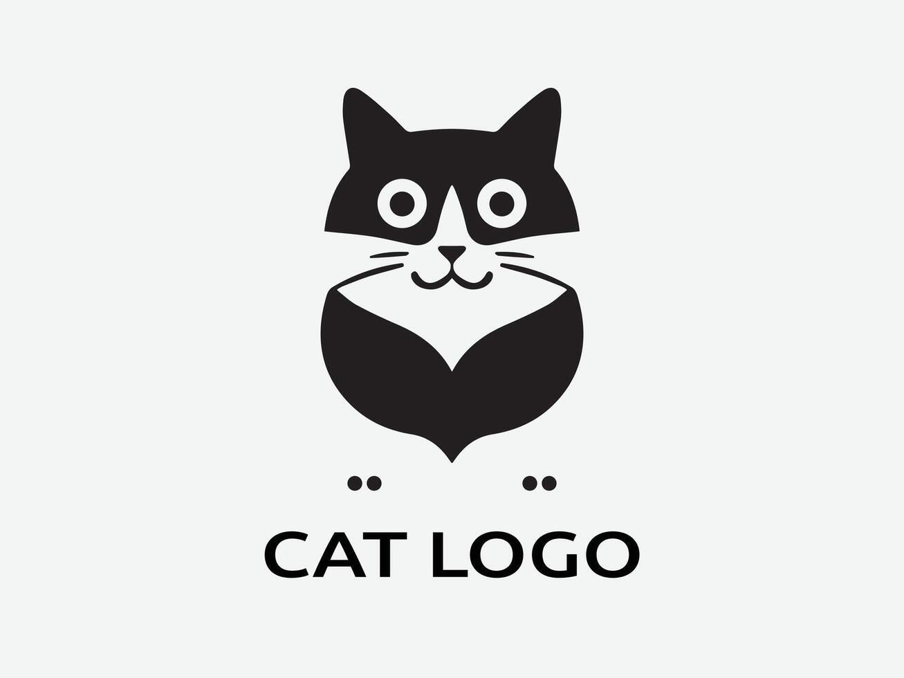 gatto logo design vettore modello