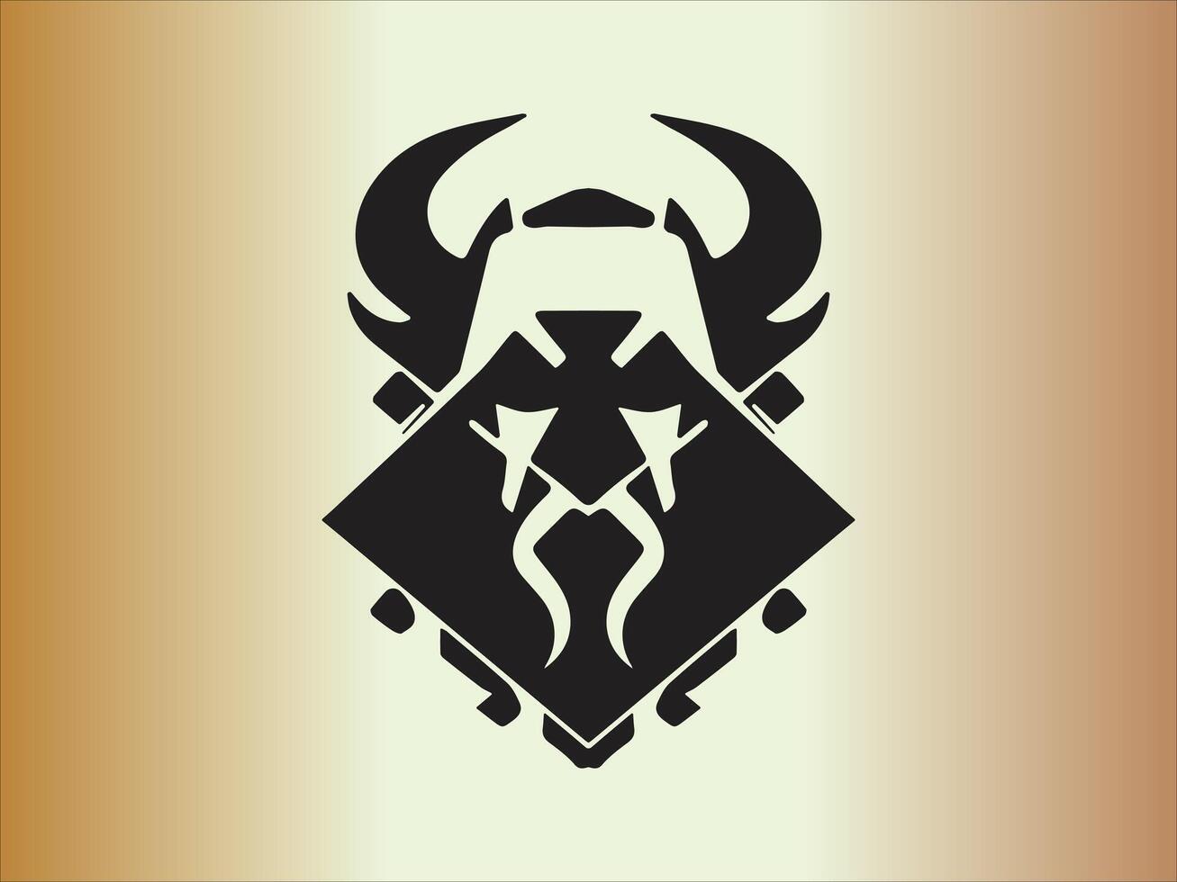 vichingo logo design icona simbolo vettore illustrazione