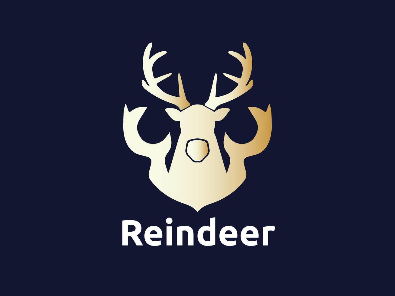 renna logo design vettore modello. cervo logo design icona