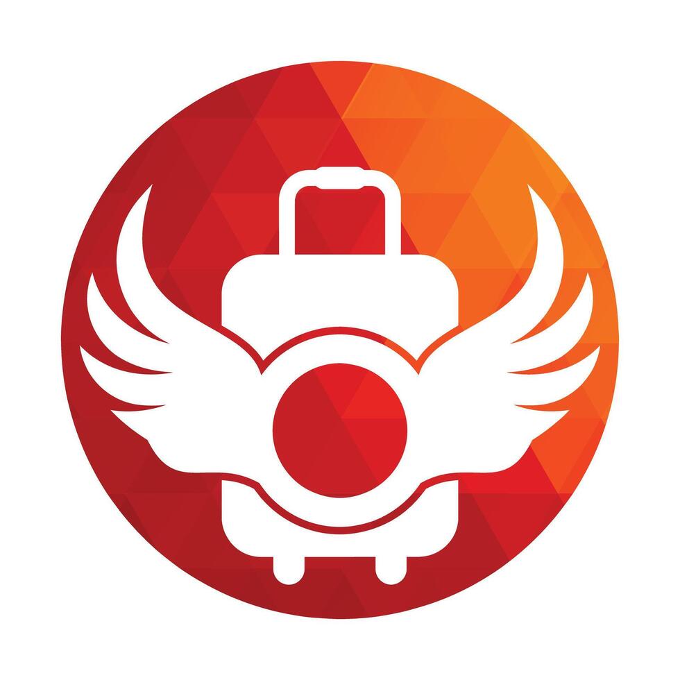Ali Borsa viaggio creativo logo design illustrazione. vettore