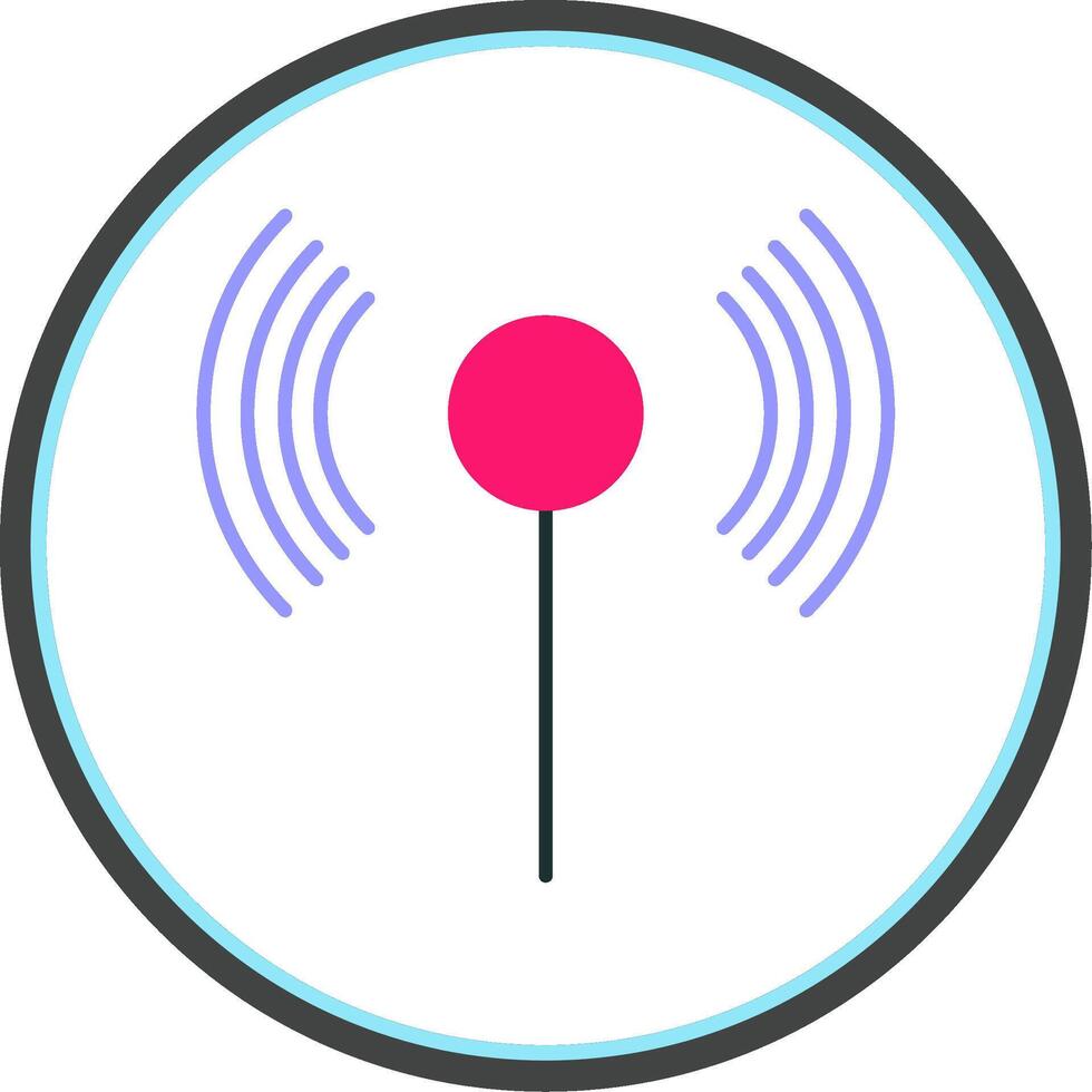 Wi-Fi piatto cerchio icona vettore